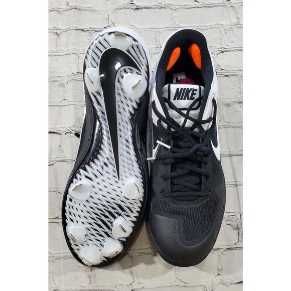 Nike Alpha Huarache Elite 2 Baseball Cleats AJ6873-004 Black White MENS SIZE 14